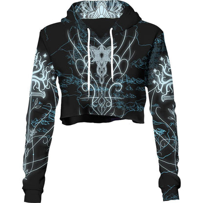 Crop Hoodie XS Elven Crop Hoodie - Fantasy Edition EVEN-BLU_222A_XS