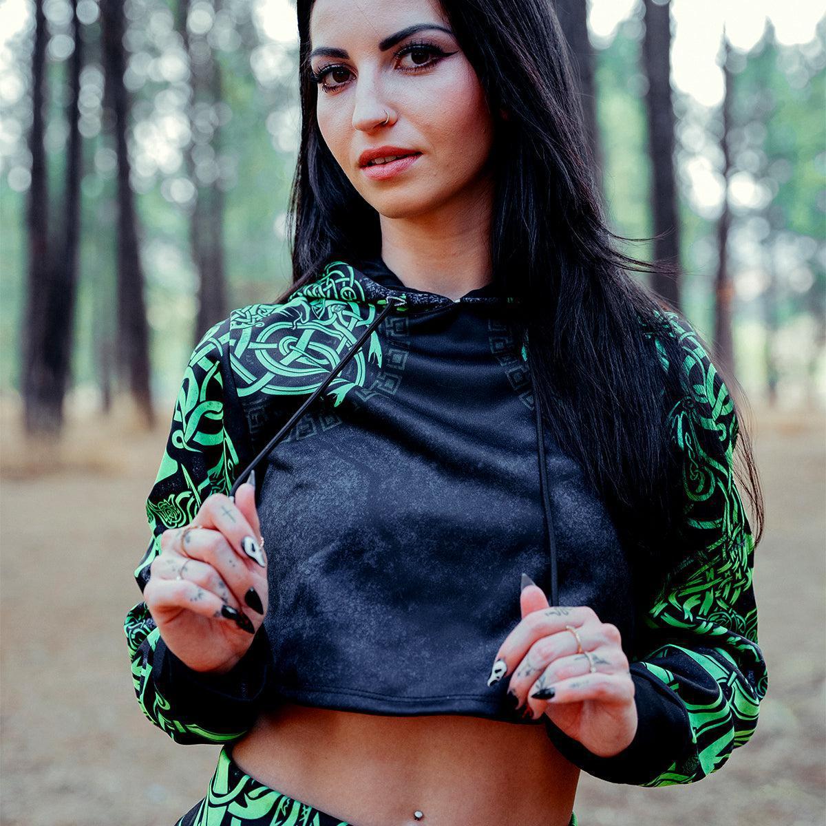 Crop Hoodie XS Medusa Crop Hoodie - Snake Edition MEDGR_222A_XS