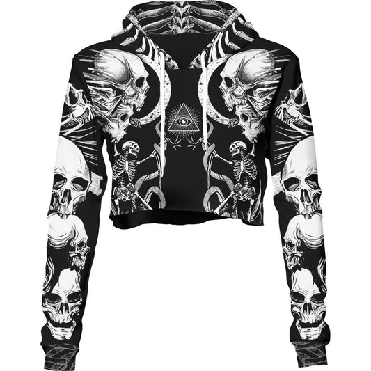 Crop Hoodie XS Necromancer Crop Hoodie NECROMANCER_222A_XS