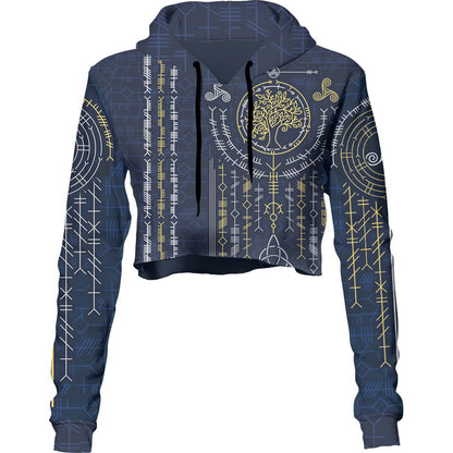 Crop Hoodie XS Ogham Crop Hoodie OGHAM_222A_XS