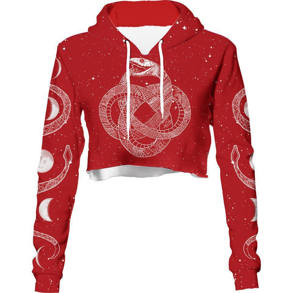 Crop Hoodie XS Ouroboros Crop Hoodie - Red Edition OURO_222A_XS