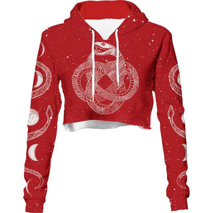 Crop Hoodie XS Ouroboros Crop Hoodie - Red Edition OURO_222A_XS