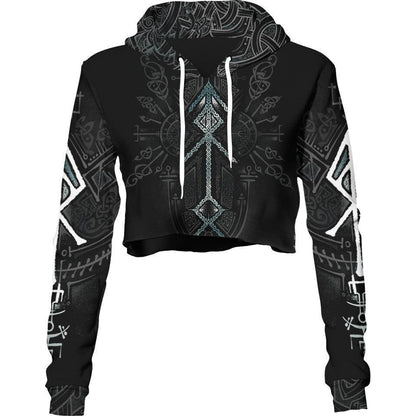 Crop Hoodie XS Runes of Loki Crop Hoodie ROKI_222A_XS