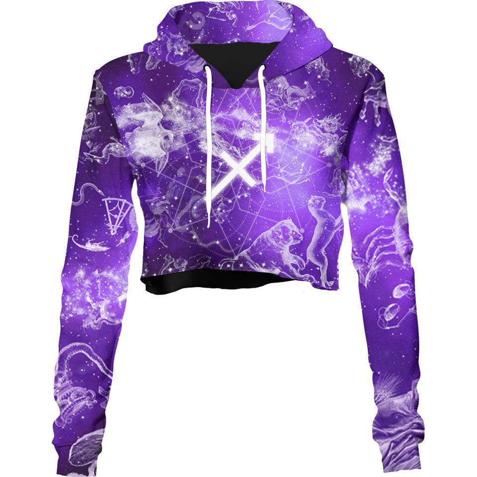 Crop Hoodie XS Sagittarius Crop Hoodie SAGITTARIUS_222A_XS