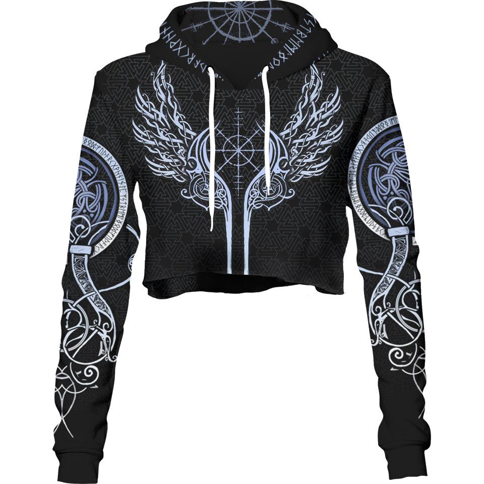 Crop Hoodie XS Valkyries of Valhalla Crop Hoodie VALKYRIE-VALHALLA_222A_XS