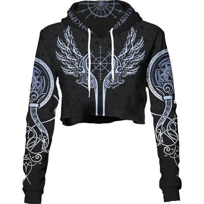 Crop Hoodie XS Valkyries of Valhalla Crop Hoodie VALKYRIE-VALHALLA_222A_XS