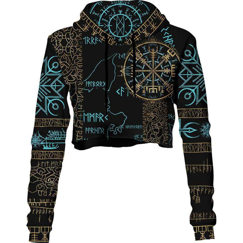 Vegvisir Crop Hoodie - Limited