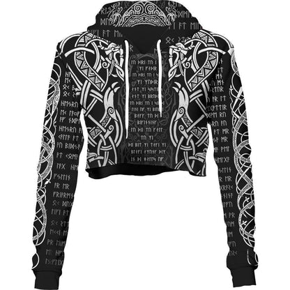 Crop Hoodie XS Viking Prayer Crop Hoodie VKNG-PRY_222A_XS