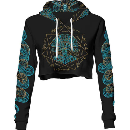 Crop Hoodie XS World Tree Crop Hoodie - Limited WORLD-TREE-BLUE_222A_XS