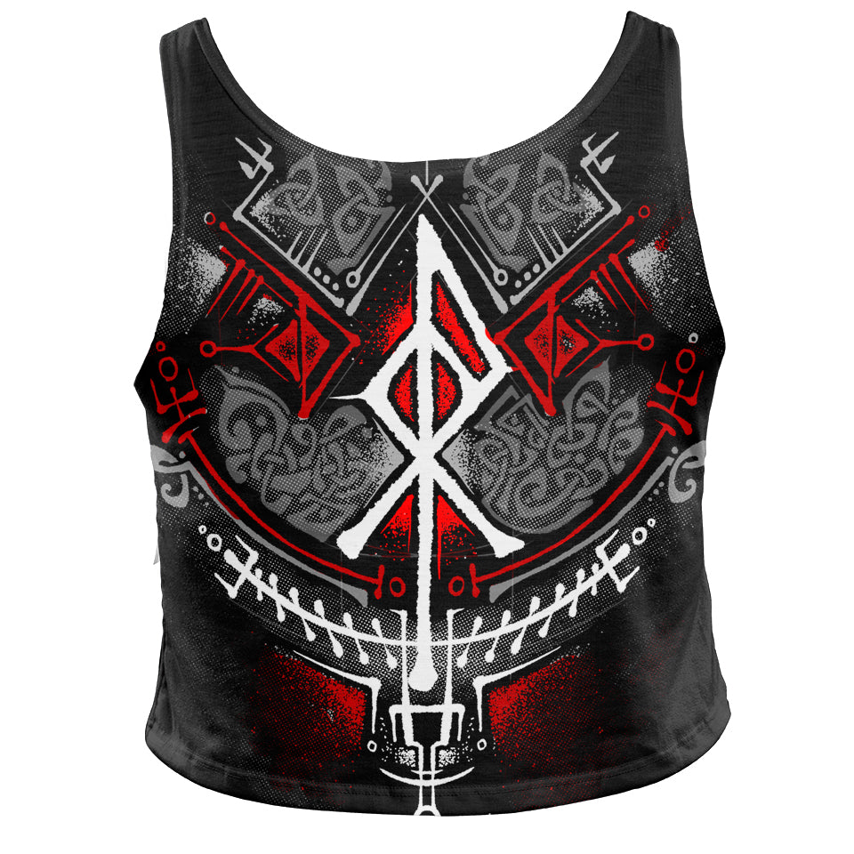 Crop Top Runes of Loki Crop Top - Red Edition