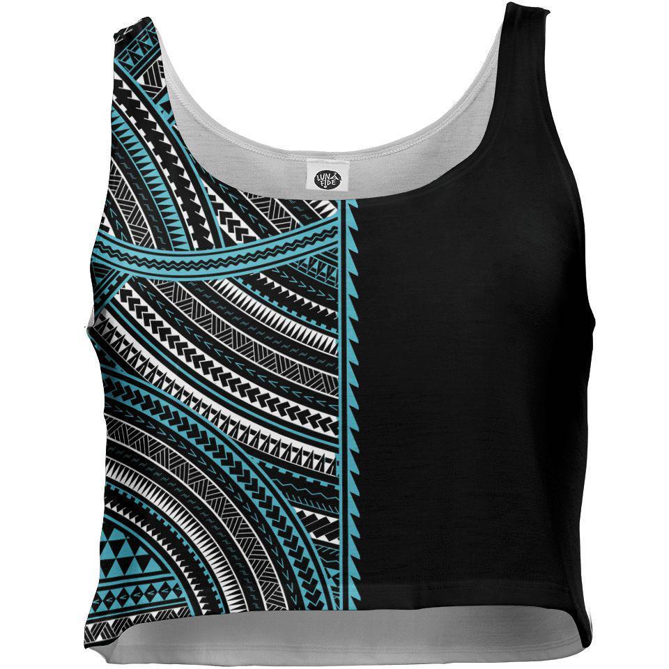 Crop Top S / Blue Totem Crop Top TOTEM-BLUE_WOMENS-CROP-TANK_SM