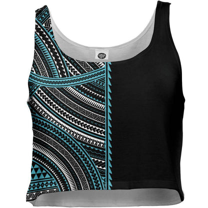 Crop Top S / Blue Totem Crop Top TOTEM-BLUE_WOMENS-CROP-TANK_SM