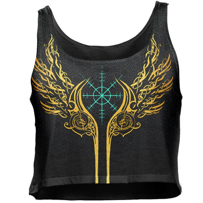 Crop Top S Valkyries of Valhalla Crop Top - Gold Edition VALKY_WOMENS-CROP-TANK_SM