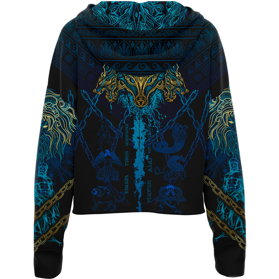 Drop Shoulder Crop Hoodie Cerberus Drop Shoulder Crop Hoodie