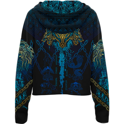 Drop Shoulder Crop Hoodie Cerberus Drop Shoulder Crop Hoodie