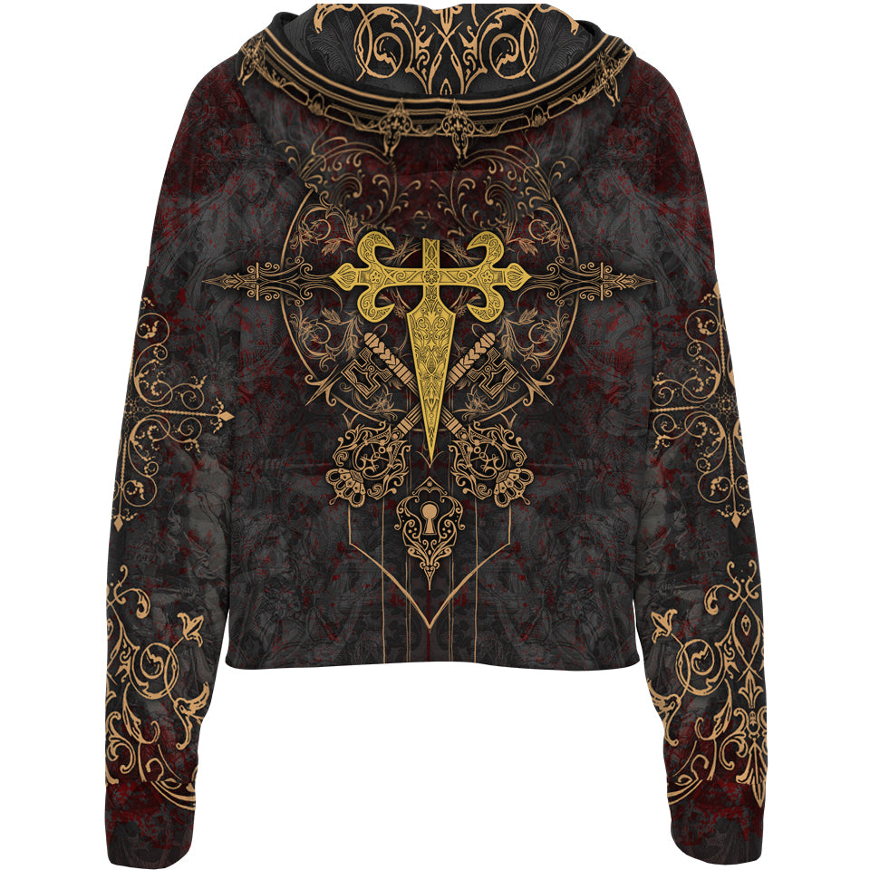 Drop Shoulder Crop Hoodie Dominion Drop Shoulder Crop Hoodie