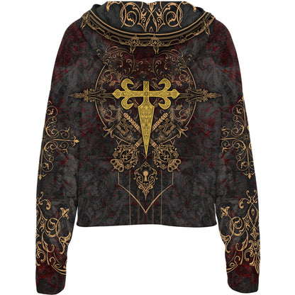 Drop Shoulder Crop Hoodie Dominion Drop Shoulder Crop Hoodie