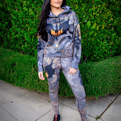 Drop Shoulder Crop Hoodie Dragon Rider Drop Shoulder Crop Hoodie