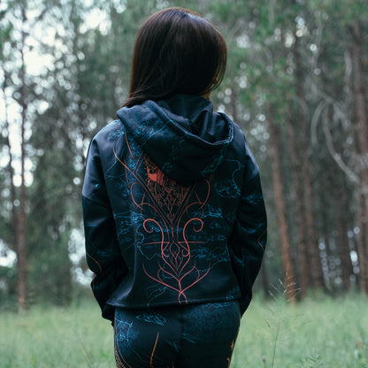 Drop Shoulder Crop Hoodie Elven Drop Shoulder Crop Hoodie