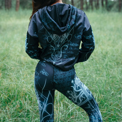 Drop Shoulder Crop Hoodie Elven Drop Shoulder Crop Hoodie - Fantasy Edition