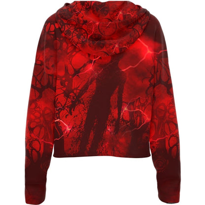 Drop Shoulder Crop Hoodie Viscera Drop Shoulder Crop Hoodie
