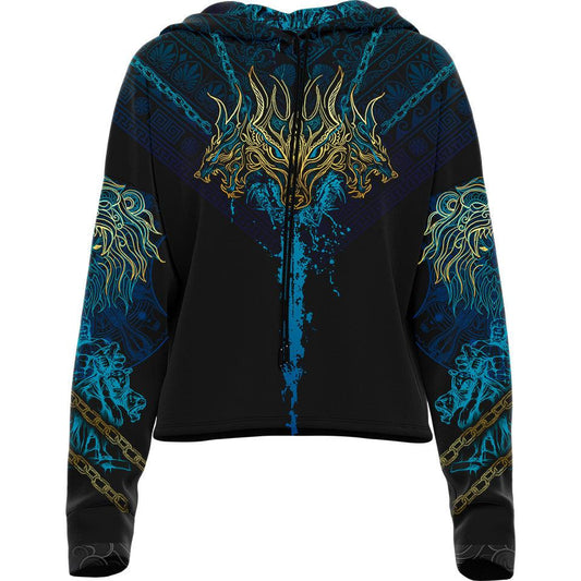 Drop Shoulder Crop Hoodie XS Cerberus Drop Shoulder Crop Hoodie 22-CROPHOODIE_XS_CERBERUS