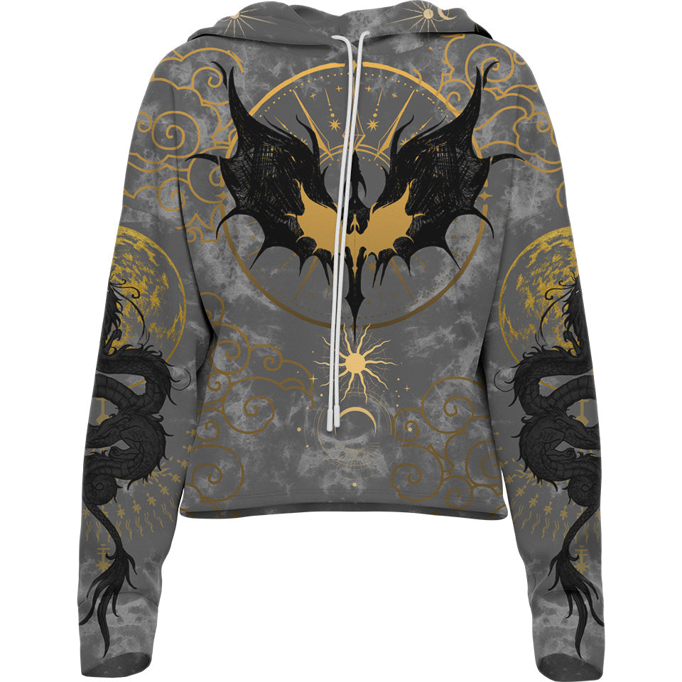 Drop Shoulder Crop Hoodie XS Dragon Rider Drop Shoulder Crop Hoodie 22-CROPHOODIE_XS_RIDER