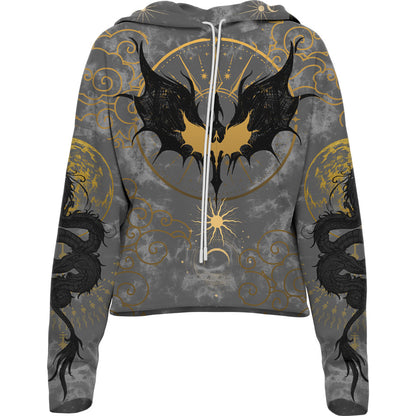 Drop Shoulder Crop Hoodie XS Dragon Rider Drop Shoulder Crop Hoodie 22-CROPHOODIE_XS_RIDER