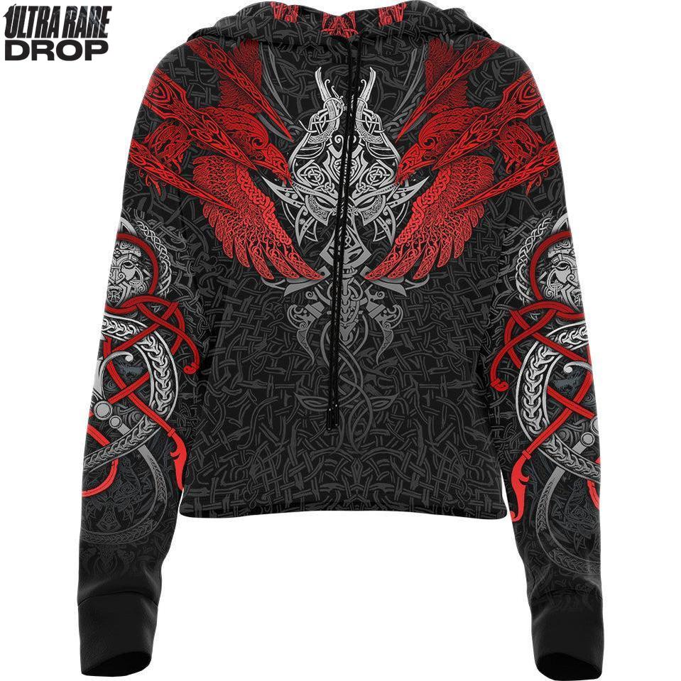 Drop Shoulder Crop Hoodie XS Dual Ascent (Rupture) Ultra Rare Drop Shoulder Crop Hoodie - Only 300 Units Across All Styles 22-CROPHOODIE_XS_MUNNIN-FNR-RED