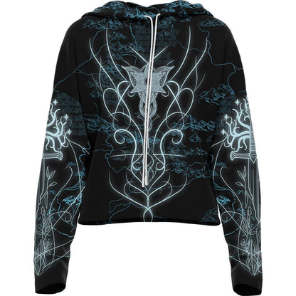 Drop Shoulder Crop Hoodie XS Elven Drop Shoulder Crop Hoodie - Fantasy Edition 22-CROPHOODIE_XS_EVEN-BLU
