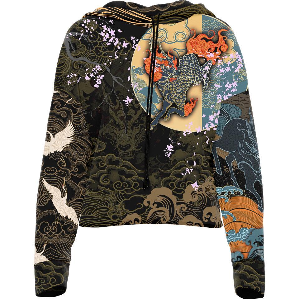 Drop Shoulder Crop Hoodie XS Kirin Drop Shoulder Crop Hoodie 22-CROPHOODIE_XS_KIRIN