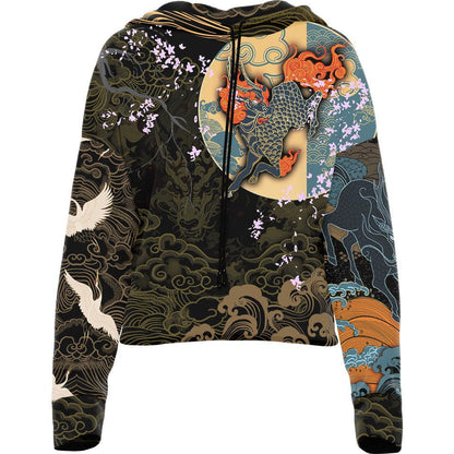 Drop Shoulder Crop Hoodie XS Kirin Drop Shoulder Crop Hoodie 22-CROPHOODIE_XS_KIRIN
