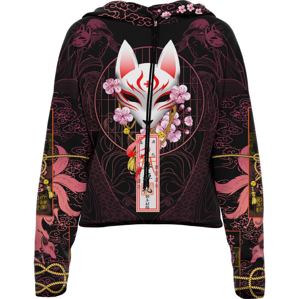 Drop Shoulder Crop Hoodie XS Kitsune Drop Shoulder Crop Hoodie 22-CROPHOODIE_XS_KITSUNE