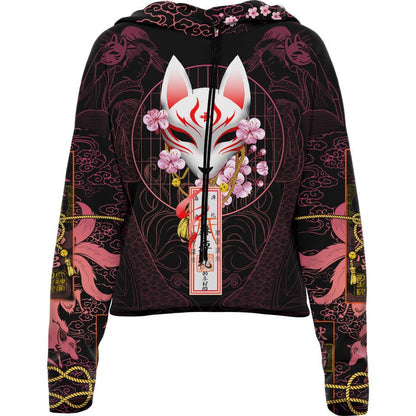 Drop Shoulder Crop Hoodie XS Kitsune Drop Shoulder Crop Hoodie 22-CROPHOODIE_XS_KITSUNE