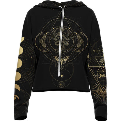 Drop Shoulder Crop Hoodie XS Luna Drop Shoulder Crop Hoodie 22-CROPHOODIE_XS_WICCA