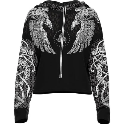 Drop Shoulder Crop Hoodie XS Muninn Drop Shoulder Crop Hoodie 22-CROPHOODIE_XS_MUNINN