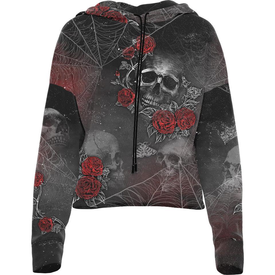 Drop Shoulder Crop Hoodie XS Obsession Drop Shoulder Crop Hoodie 22-CROPHOODIE_XS_HAUNTING