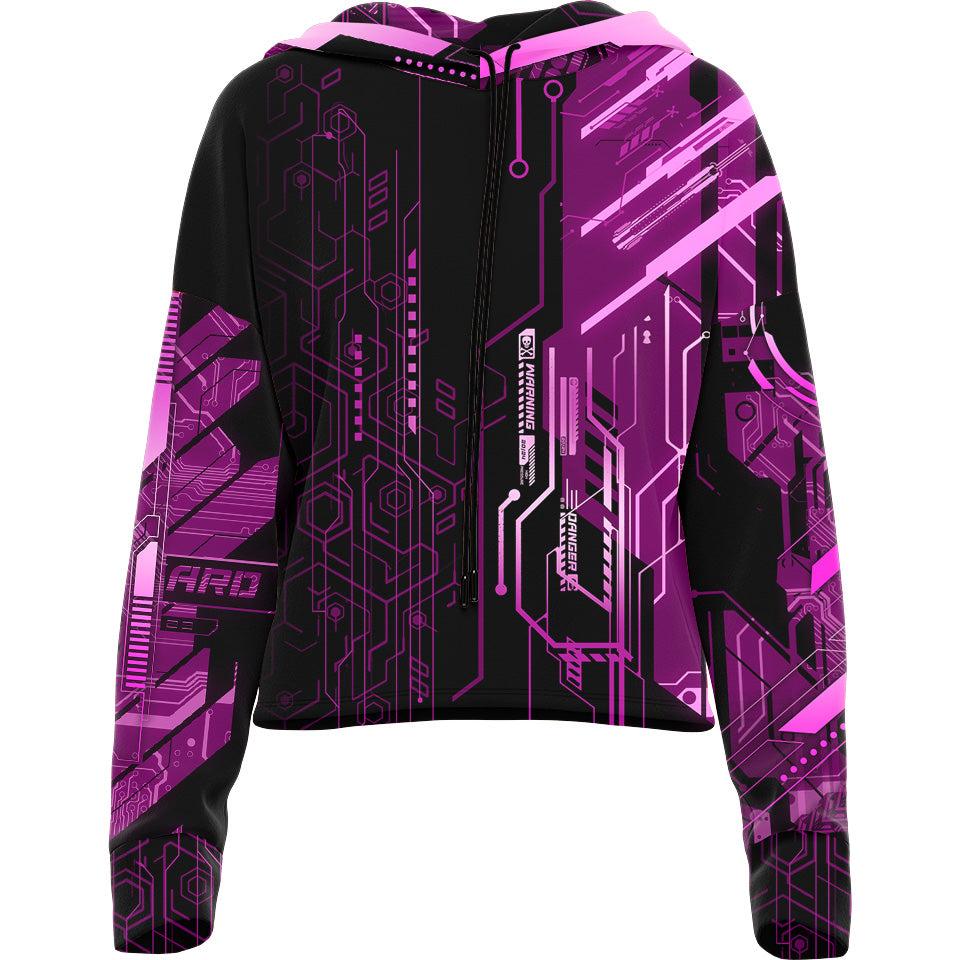 Drop Shoulder Crop Hoodie XS Protocol Zero Drop Shoulder Crop Hoodie - Ghostlink Edition 22-CROPHOODIE_XS_ATOPNK