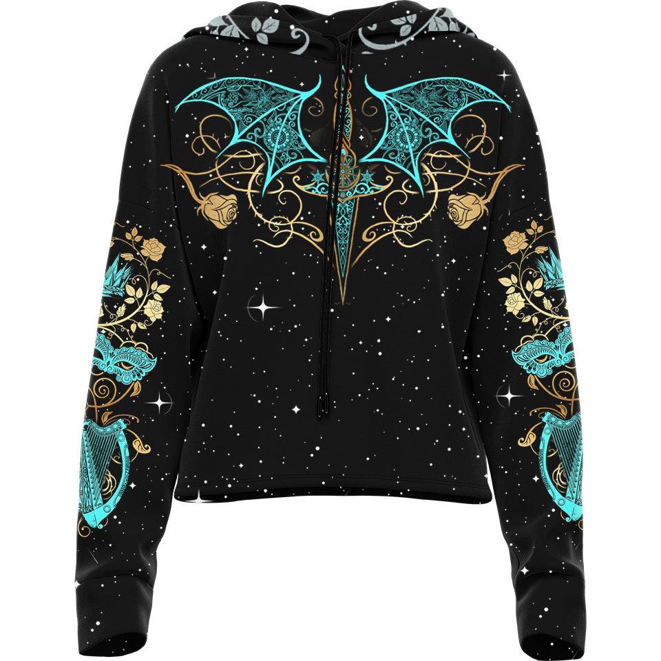 Drop Shoulder Crop Hoodie XS Starfall Drop Shoulder Crop Hoodie 22-CROPHOODIE_XS_STARFALL