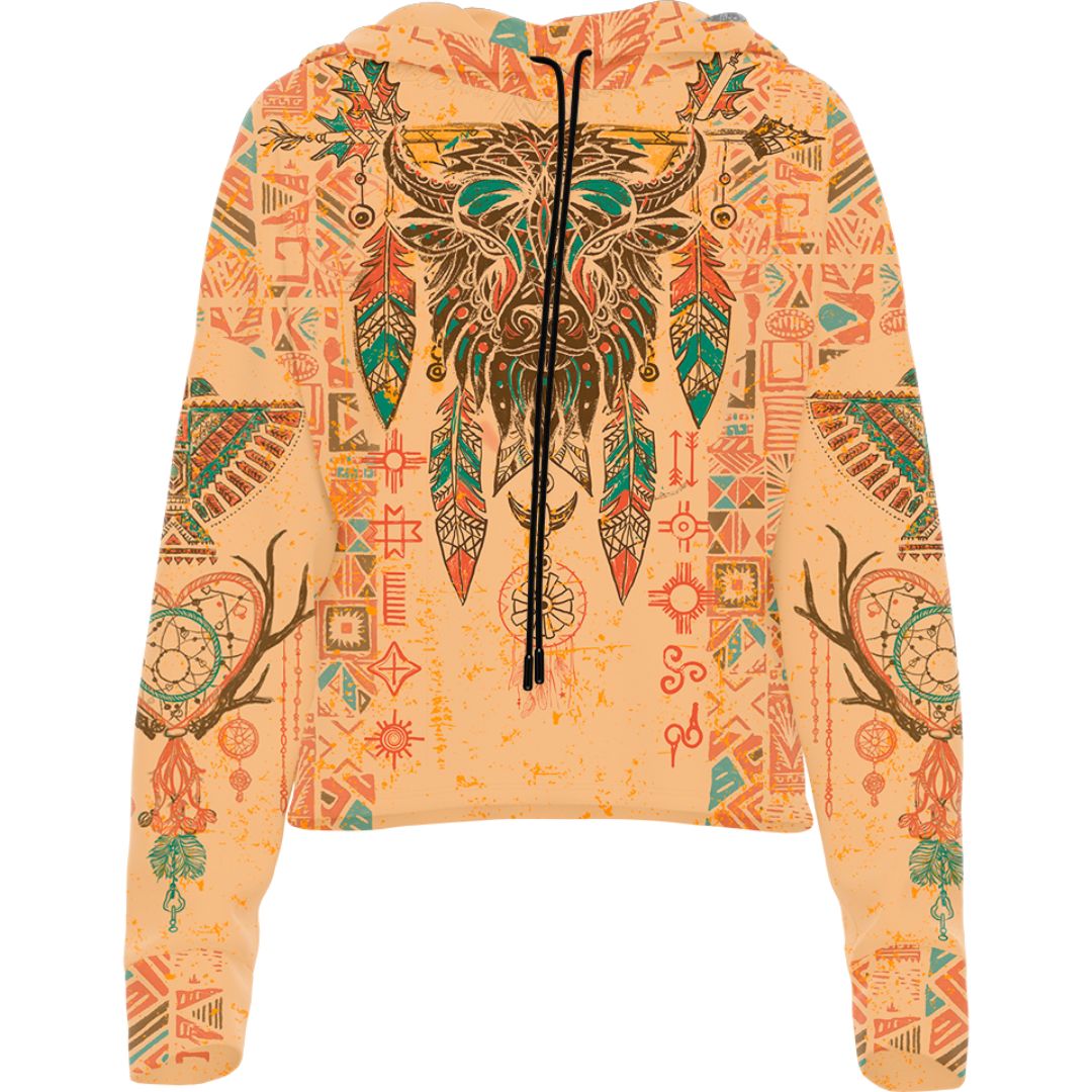 Drop Shoulder Crop Hoodie XS Stonehorn Drop Shoulder Crop Hoodie 22-CROPHOODIE_XS_BISON