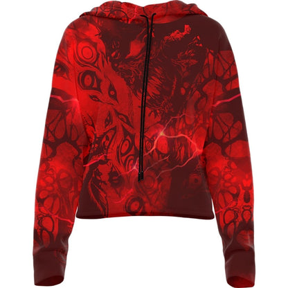 Drop Shoulder Crop Hoodie XS Viscera Drop Shoulder Crop Hoodie 22-CROPHOODIE_XS_NIGHTMARE