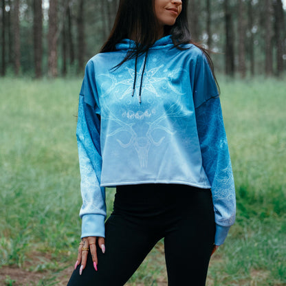 Drop Shoulder Crop Hoodie XS Yule Drop Shoulder Crop Hoodie 22-CROPHOODIE_XS_YULE