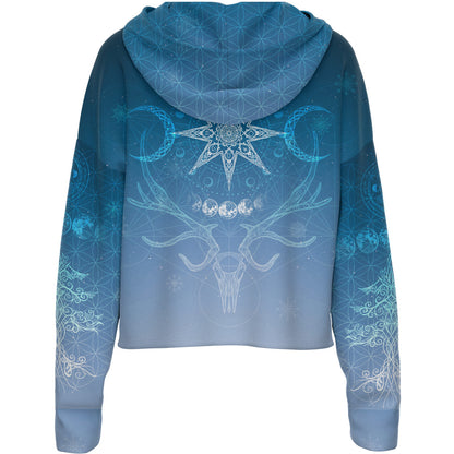 Drop Shoulder Crop Hoodie Yule Drop Shoulder Crop Hoodie