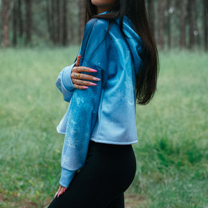 Drop Shoulder Crop Hoodie Yule Drop Shoulder Crop Hoodie