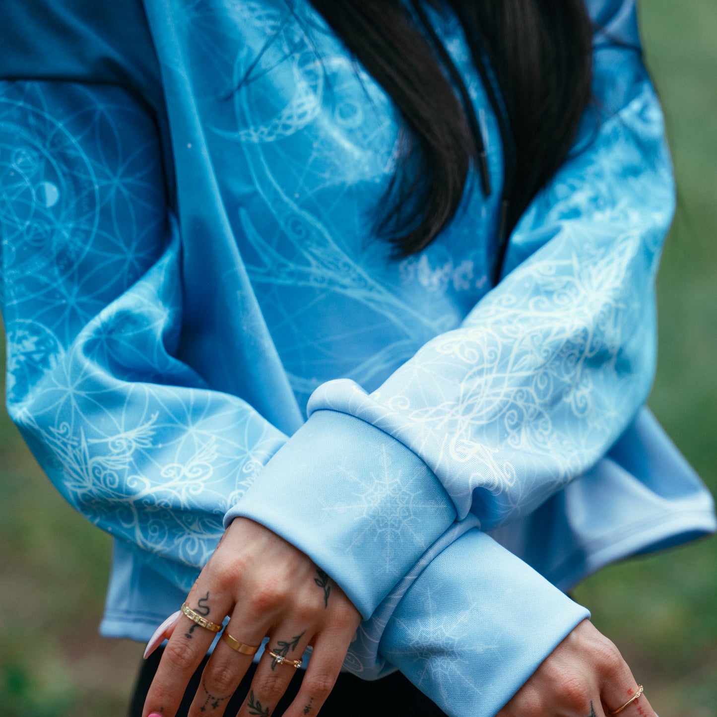 Drop Shoulder Crop Hoodie Yule Drop Shoulder Crop Hoodie