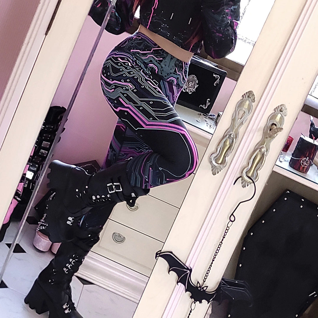 High Waisted Leggings Cyber High Waisted Leggings - Limited