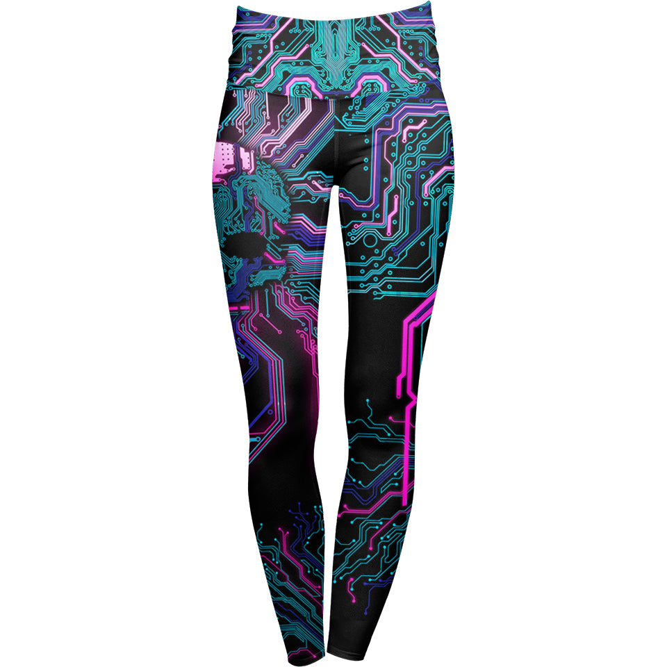 High Waisted Leggings Cyber High Waisted Leggings - Limited
