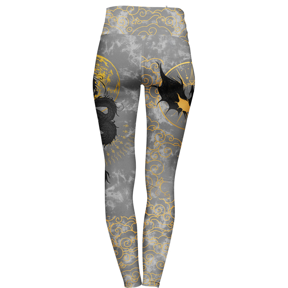 High Waisted Leggings Dragon Rider High Waisted Leggings