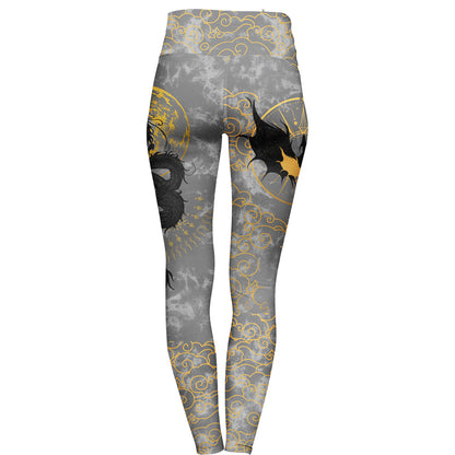 High Waisted Leggings Dragon Rider High Waisted Leggings