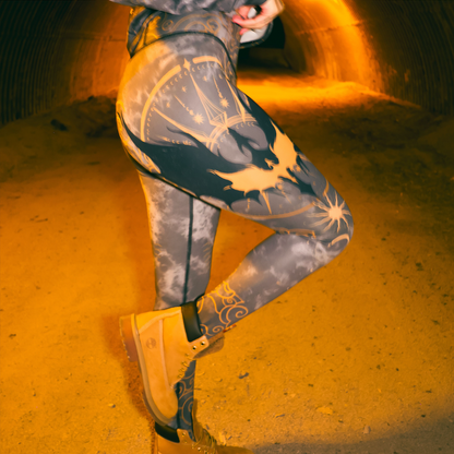 High Waisted Leggings Dragon Rider High Waisted Leggings